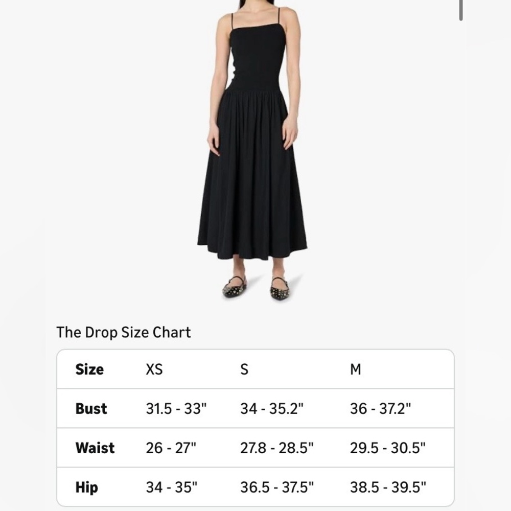The Drop brand,Black Smocked Bodice Spaghetti Strap Dress,new in bag, size small - Picture 2 of 4